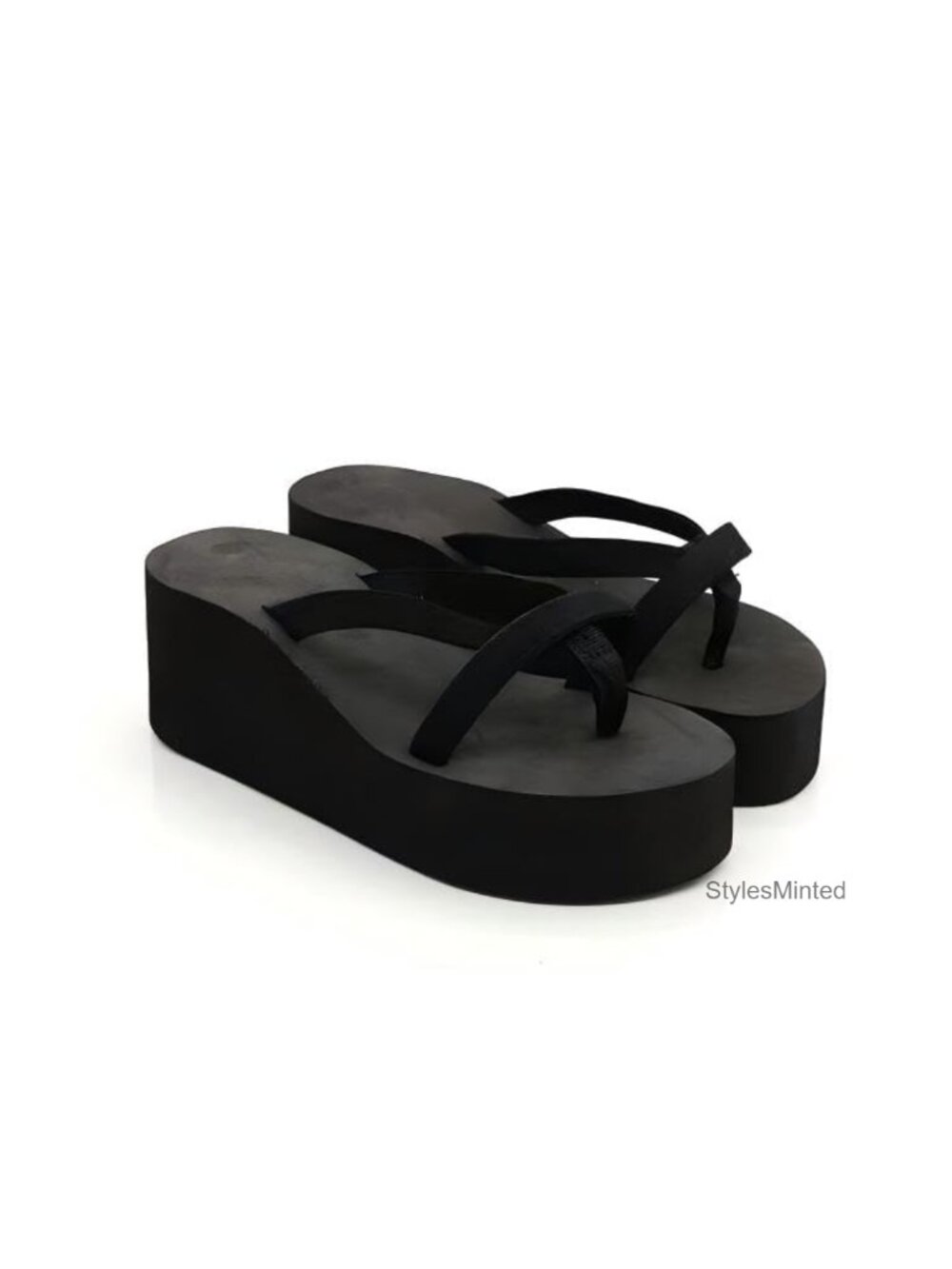 Platform Wedge Flip Flops Sandals Thick Sole Slip On Comfort